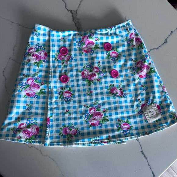 Olivia Mae Reversible Skirt Size 7/8 - Gingham & Floral - Picture 3 of 8